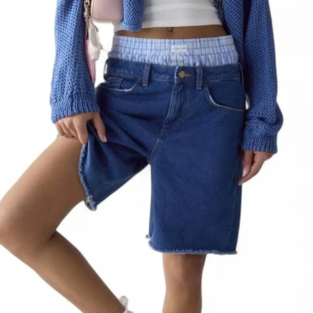 BDG Urban Outfitters Long Bermuda Denim Shorts